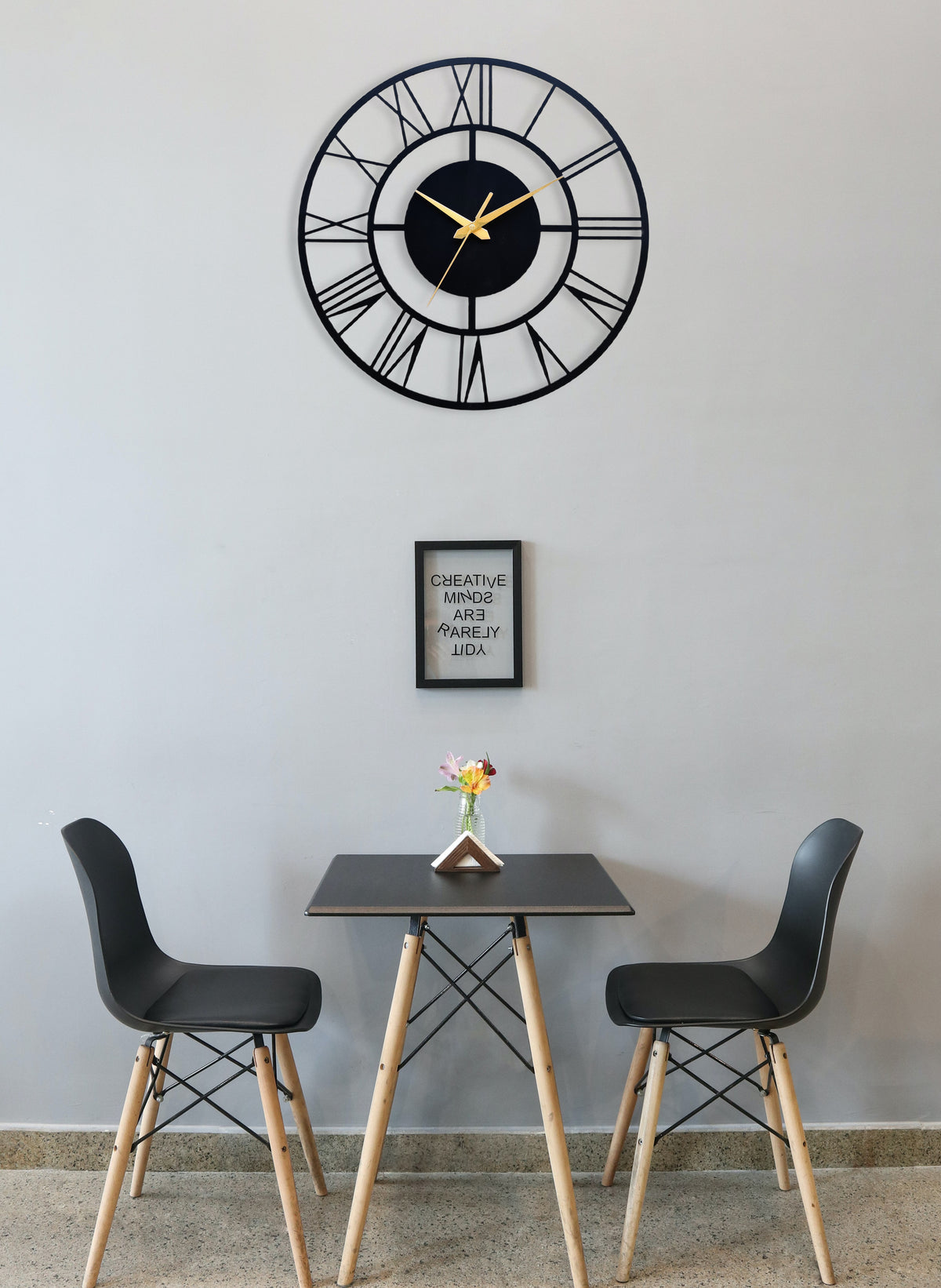 Designer Roman Metal Wall Clock