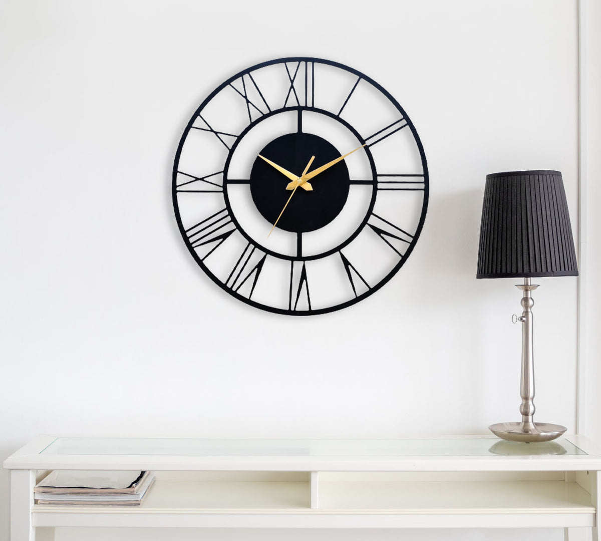 Designer Roman Metal Wall Clock