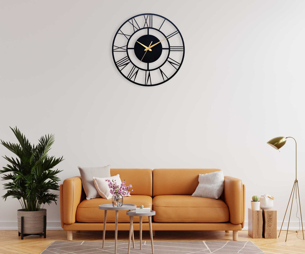 Designer Roman Metal Wall Clock
